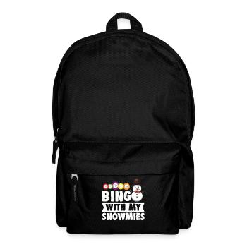 Bingo With My Snowmies Funny Snowman - Backpack - black - Front