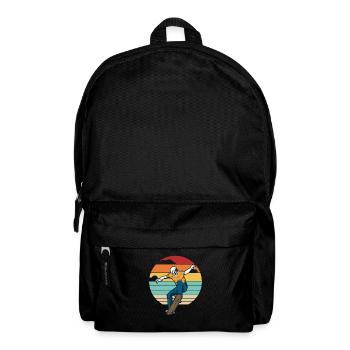 Retro Skatepark Skatergirl Skaterboy Skater - Rucksack - Schwarz - Vorne