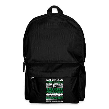 Bauarbeiter Bescheiden - Lustiger Spruch - Rucksack - Schwarz - Vorne