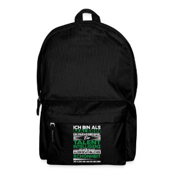 Malerin Bescheiden - Lustiger Spruch - Rucksack - Schwarz - Vorne