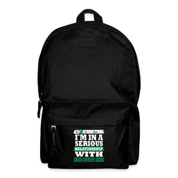 Cross country skiing My serious relationship funny - Rucksack - Schwarz - Vorne
