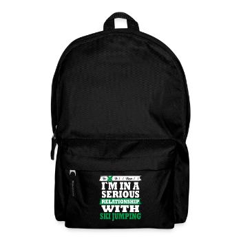 Ski jumping My serious relationship funny - Rucksack - Schwarz - Vorne