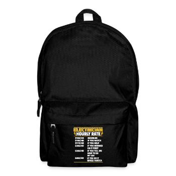 Électricien Tarif horaire Électronicien Électricien - Sac à dos - noir - Devant