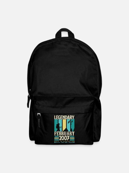 Cadeau Vintage Anniversaire Février 2007, février. - Sac à dos - noir
