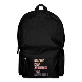 Reading is an adventure book lover - Backpack - black - Front