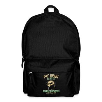 My Brain is 95% Bearded Dragon Pogona Lizard - Backpack - black - Front
