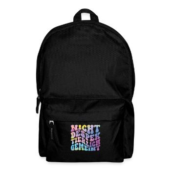 Nicht Despektierlich Gemeint - Rucksack - Schwarz - Vorne