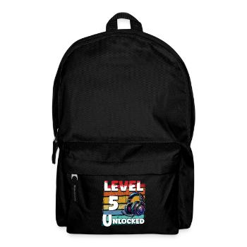 Gaming Geburtstag Level 5 freigeschaltet Zocker - Rucksack - Schwarz - Vorne