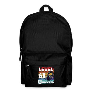 Gaming Birthday Level 61 Unlocked Gamer - Backpack - black - Front