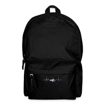 Ballet, Dancer, Heartbeat, Ekg, Ballerina - Backpack - black - Front