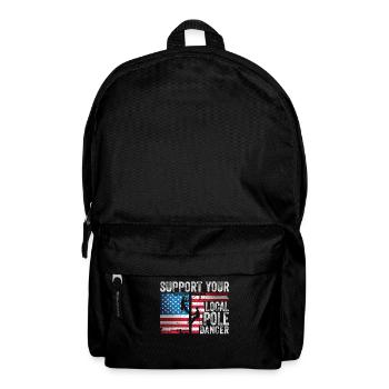 American Lineman Powerline Worker Design - Backpack - black - Front