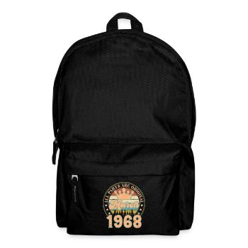March 1968. March 1968 Birthday Gift. March. - Backpack - black - Front