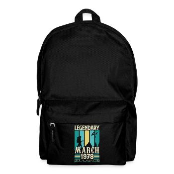 March 1978 Birthday,Vintage March 1978 Gift. - Backpack - black - Front