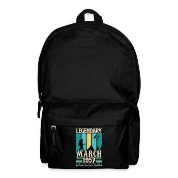 März 1957 Geburtstag, März 1957 Vintage-Geschenk. - Rucksack - Schwarz - Vorne