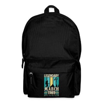 March 1989 Anniversary, March 1989 Vintage Gift. - Backpack - black - Front