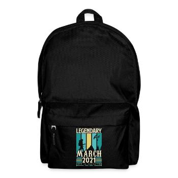 Geburtstag März 2021, Vintage-Geschenk März 2021. - Rucksack - Schwarz - Vorne