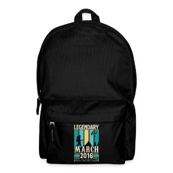 Anniversaire Mars 2016,cadeau Vintage mars 2016. - Sac à dos - noir - Devant