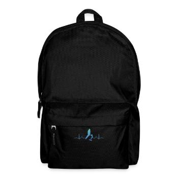 Flügel Surfer Wingsurfing Retro Folie Flügel - Rucksack - Schwarz - Vorne
