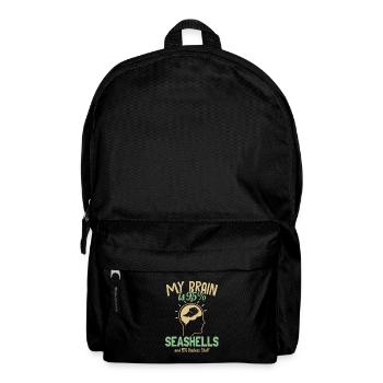 My Brain is 95% Seashells Bivalvia Shell Seashell - Backpack - black - Front