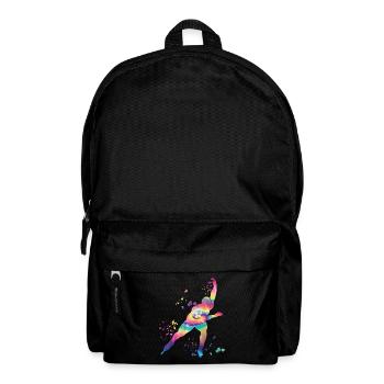 Speed skater Sportswoman Speed Skating - Backpack - black - Front