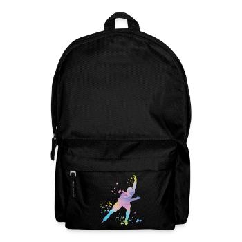 Speed skater Sportswoman Speed Skating - Backpack - black - Front