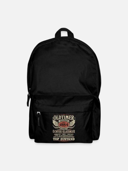 Oldtimer Baujahr 1984 Jahrgang Geburtstag Geschenk - Rucksack - Schwarz