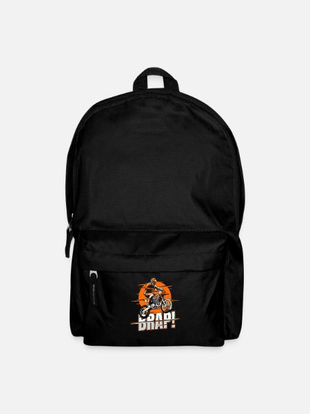 Brap! Rennen Supermoto Motorradfahrer Motocross - Rucksack - Schwarz