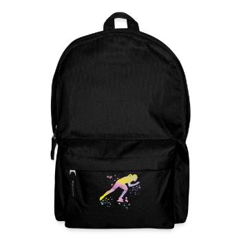 Speed skater Sportswoman Speed Skating - Backpack - black - Front
