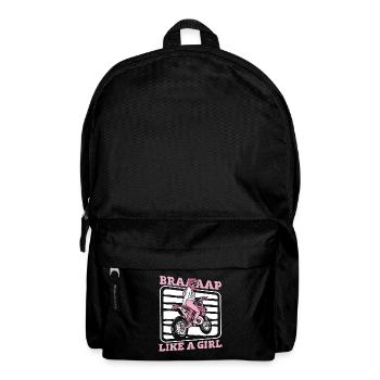 Braap Like A Girl Supermoto Motorcycle Racing - Backpack - black - Front