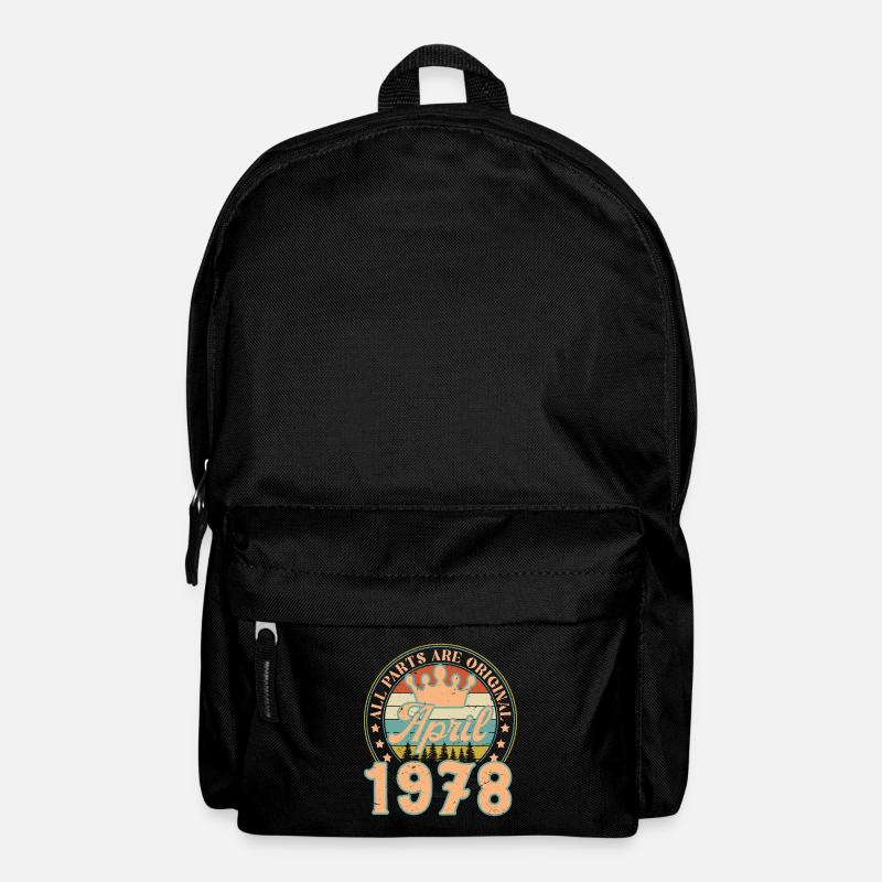 Avril 1978. Cadeau d’anniversaire avril 1978 April - Sac à dos - noir