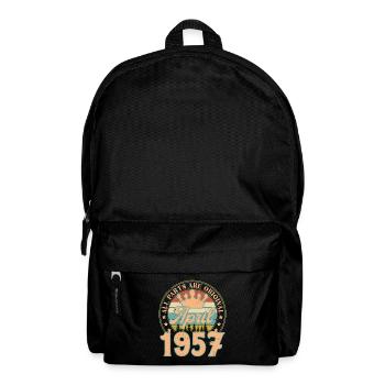 April 1957. April 1957 Geburtstagsgeschenk April - Rucksack - Schwarz - Vorne