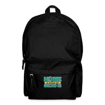 Zuhause ist, wo mein Gecko Schopfeidechsenleopard ist - Rucksack - Schwarz - Vorne