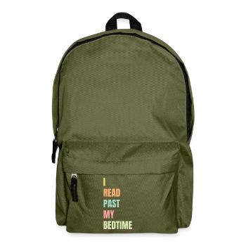 Library Book Lover Reading Bookworm - Backpack - olive green - Front