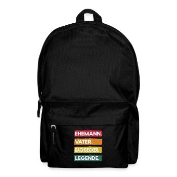 Ehemann Vater Dachdecker Legende Vatertag - Rucksack - Schwarz - Vorne