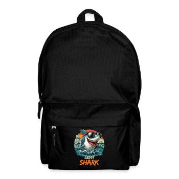 Father Father's Day Shark Daddy Shark Sea Holiday Funny - Backpack - black - Front