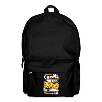 All Cheese Are Cool But Gouda Rules Maker Queso - Backpack - black - Front