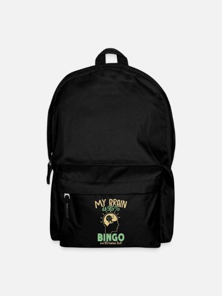 Mon cerveau est composé à 95% de joueurs de bingo - Sac à dos - noir