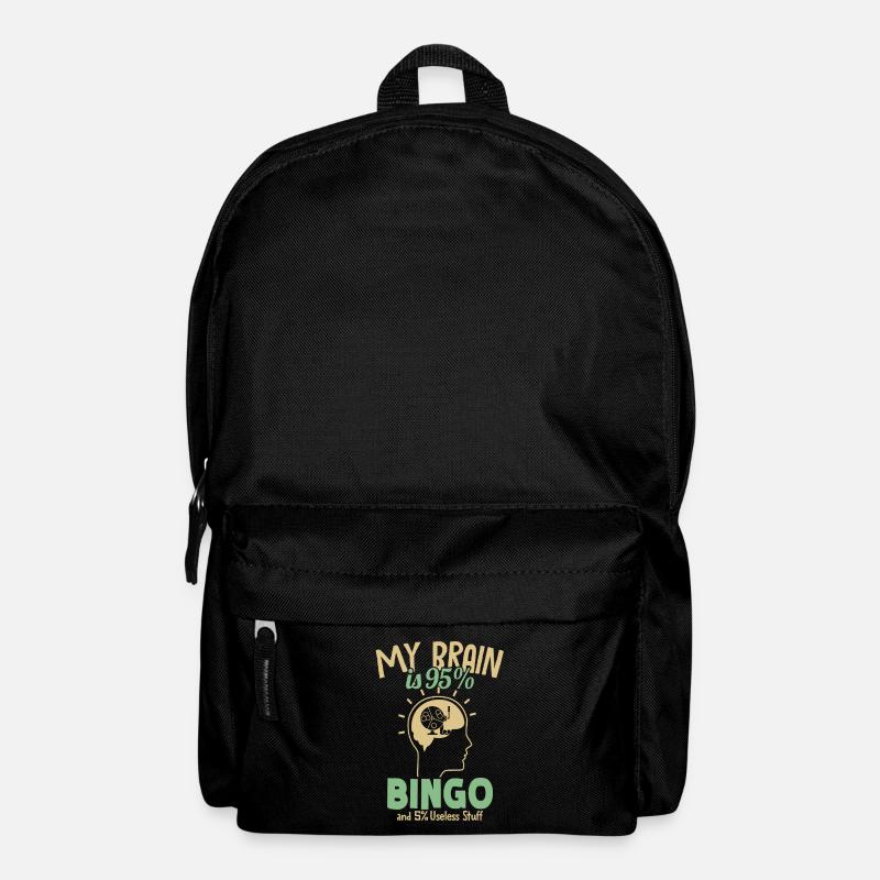 Mon cerveau est composé à 95% de joueurs de bingo - Sac à dos - noir