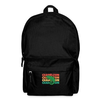 Chameleon Rétro Texte Panthère Voilée - Sac à dos - noir - Devant