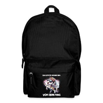 JGA Braut Junggesellinnenabschied Poltern Frauen - Rucksack - Schwarz - Vorne