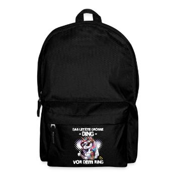 JGA Braut Junggesellinnenabschied Poltern Frauen - Rucksack - Schwarz - Vorne