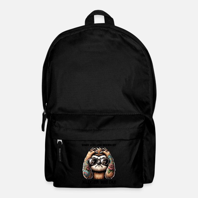 Lustiger Einer von uns beiden ist klüger als du - Rucksack - Schwarz