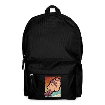 Retro Eurasian Castor Canadensis North American - Backpack - black - Front