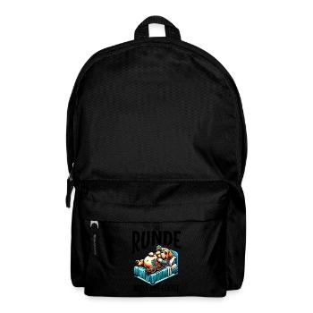 Bin Müde somit muss das runde ins Eckige Schlafen - Rucksack - Schwarz - Vorne