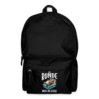 Bin Müde somit muss das runde ins Eckige Schlafen - Rucksack - Schwarz - Vorne