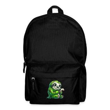 Halloween paresseux zombie dessin animé drôle - Sac à dos - noir - Devant