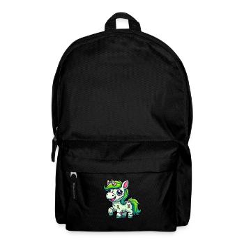 Halloween Einhorn Zombie Gruseliger Einhornkopf - Rucksack - Schwarz - Vorne