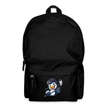 Pinguin Eishockeyspieler lustiges Eishockey Design - Rucksack - Schwarz - Vorne