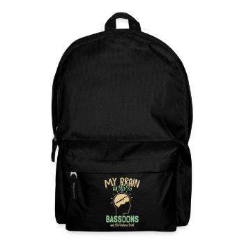 My Brain is 95% Fagotte Fagott Instrument Musik - Rucksack - Schwarz - Vorne