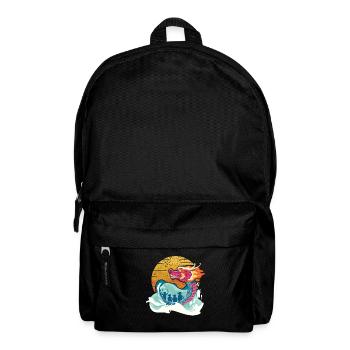 Retro Drummer Team Paddler Lover Dragon Boat - Backpack - black - Front